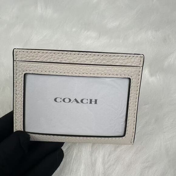Coach Slim Id Card Case With Sketch Print In Leather/Chalk Multi CAJ48 NWT - Picture 2 of 4